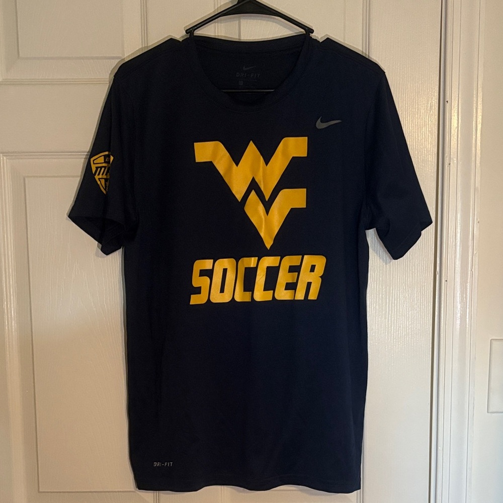 West Virginia University Nike Dri-FIT Team Issued Soccer Tee